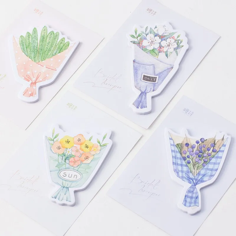 

1 pcs Beautiful bouquet memo pad paper post notes sticky notes notepad kawaii stationery papeleria school supplies kids gift