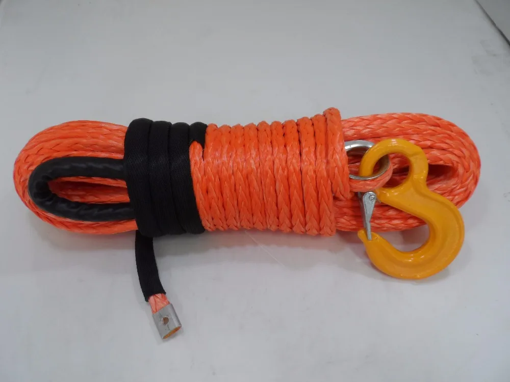 12 ملليمتر * 30 متر atv البرتقال الاصطناعية ونش حبل ، off road حبل ، atv ونش كابل ، قارب ونش حبل ، atv الونش الملحقات