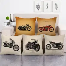 45 см* 45 см Ретро Motorcycledesign постельное белье/хлопковая подушка для дивана Чехлы диванная подушка крышка декоративная подушка для дома