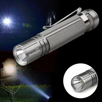 

1x Durable Q5 LED Lamp Flashlight Torch 14500 AA Aluminum Outdoor Slver
