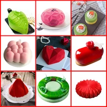 Molde de silicone para decoração de bolos, forma de sílico para decoração de bolos feitos de navegação, mousse, sobremesa, chocolate, ferramentas de confeitaria