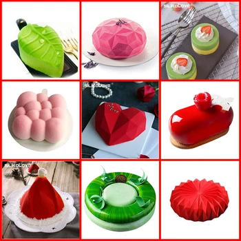 

SILIKOLOVE DIY Cake Decorating Mold Silicone Molds for Baking Cakes Brownie Mousse Pan Dessert Chocolate Mould Bakeware Tools