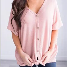 Новые женские Модные футболка Европа и Америка рукав "летучая мышь" глубокий v-образный вырез сплошной уличной футболки дамы футболку синий