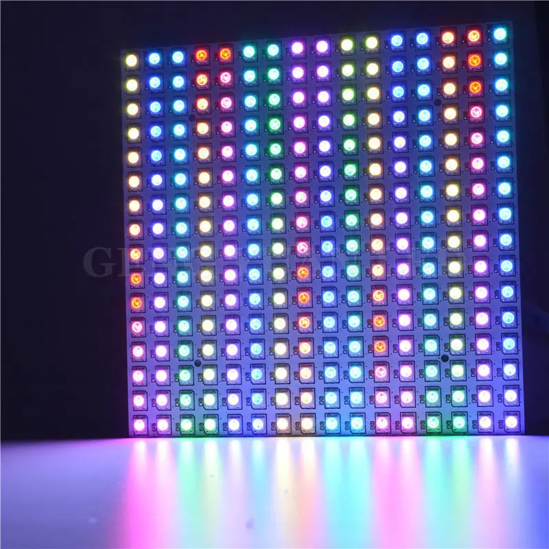 16*16 пикселей 5050 RGB WS2812B панель SK6812 WS2812 адресуемый Ragid светодиодный экран