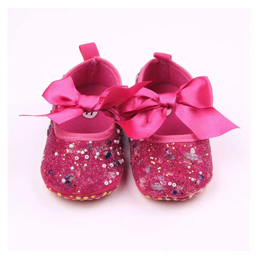 

Soft Sole Pearl Baby Shoes Butterfly Knot Baby Girl Shoes For Newborn 0-12M Toddler Moccasins Baby First Walkers F9