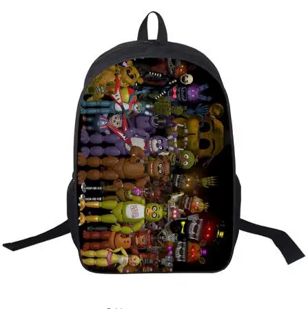 

Anime Game FNAF Backpack for Boys Girls School Bags Women Men Travel Lunch Freddy Chica Bonnie Foxy Children Backpacks