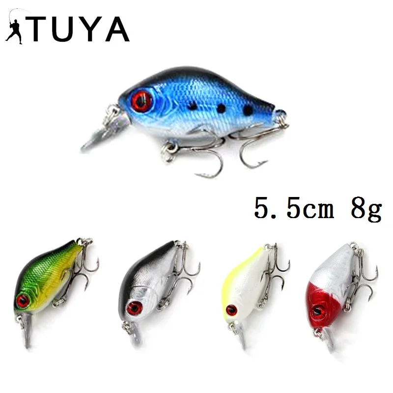 

TUYA Crankbait Mini Minnow Wobblers Fishing Lure trolling Crank bait Bionic Fish rolling Artificial Hard Bait 5.5cm 8g
