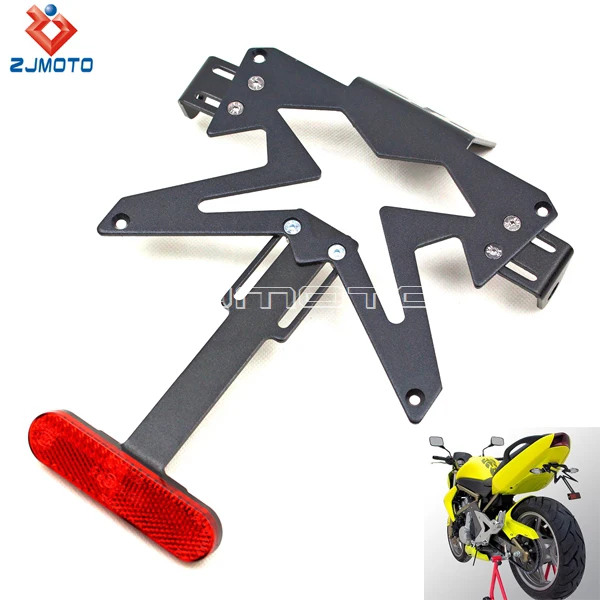 Buy ZJMOTO Hot Black Supermoto Number Licence Plate Bracket For Kawasaki Ninja