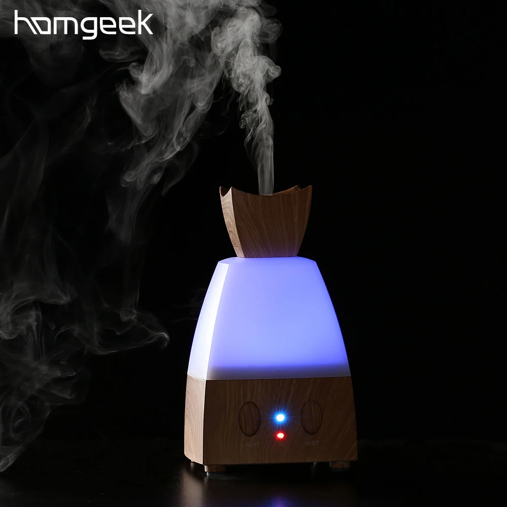 Homgeek 12W 110V Ultrasonic Diffuser 7 Colour Air Humidifier Voice