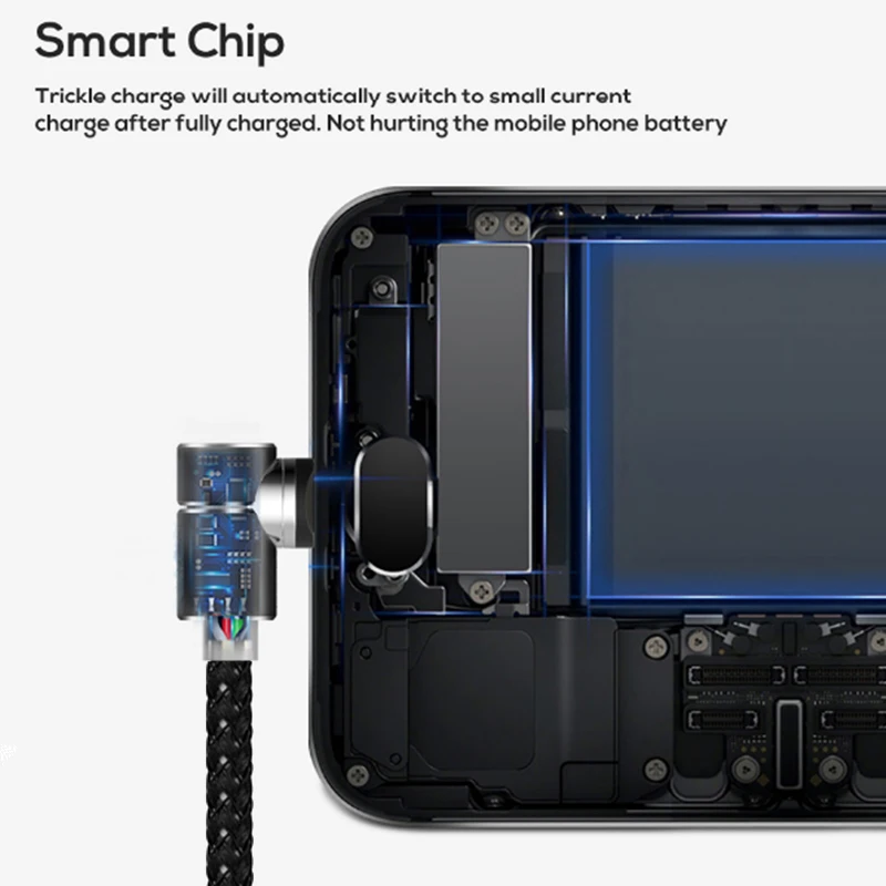UGI 1 м 2 м 3 м 90 градусов L Тип Магнитный кабель usb Тип C/Micro USB/IOS нейлоновая оплетка светодиодный индикатор type-C кабель для USB C устройств