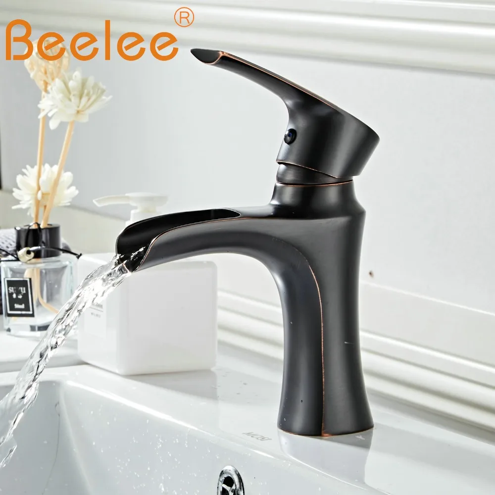 Beelee Single Hole Vessel Bathroom Faucet,Black