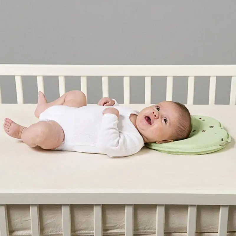 Для малышей новорожденных в форме сердца детские подушки защиты головы Анти ролл без каблука хлопок подушка для головы подушка постельное