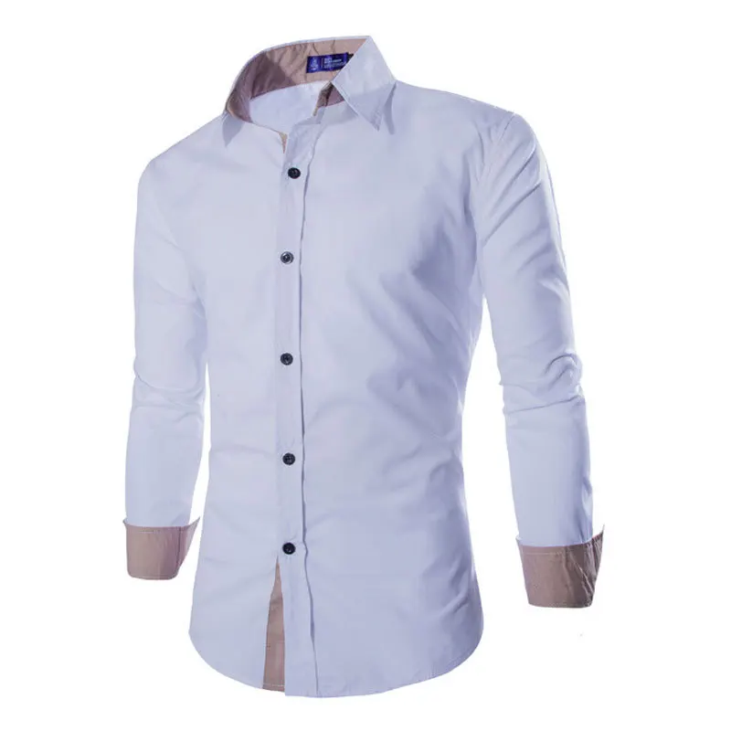 font b Men b font ClothesTop Long Sleeve with Patchwork Collar Casual font b Men