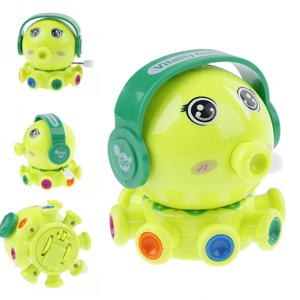 

4 Colors Cartoon Octopus Wind Up Toys Rotation Educational Toys for Children Clockwork Toy for Baby Birthday Gift Random Color