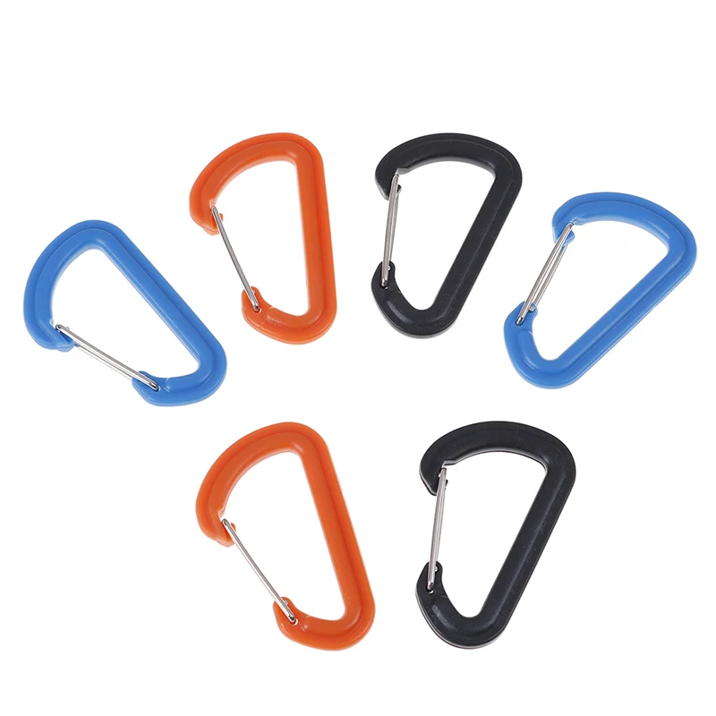 

3 Colors Plastics + Iron Carabiner Keychain Outdoor Camping Climbing Snap Clip Lock Buckle Hook Fishing Tool