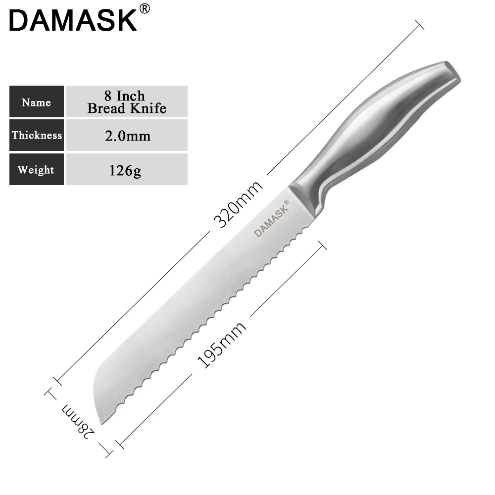 DAMASK кухонные ножи шеф повара Набор японских ножей антипригарный нож для фруктов