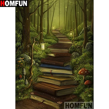 

HOMFUN Full Square/Round Drill 5D DIY Diamond Painting "Tree road" Embroidery Cross Stitch 5D Home Decor Gift A13007