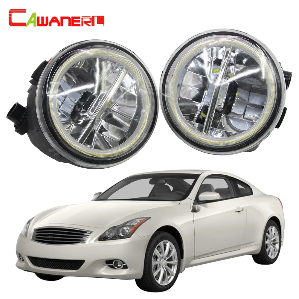 Cawanerl For Infiniti G G25 G37 Car H11 4000LM LED Bulb Fog Light Angel