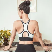 Спортивный бюстгальтер Передняя Пряжка молния Быстросохнущий жилет для бега фитнес-жилет