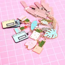 Подвеска кавайи металлическая Закладка лист книга кактус книга маркер для чтения 1 шт./партия