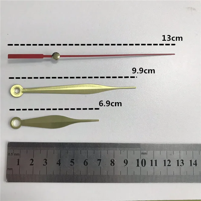 100 наборы DIY 28 мм вал настенные часы аксессуары металлическая игла указка секундная стрелка минутный час ручной набор иглы часы домашний декор