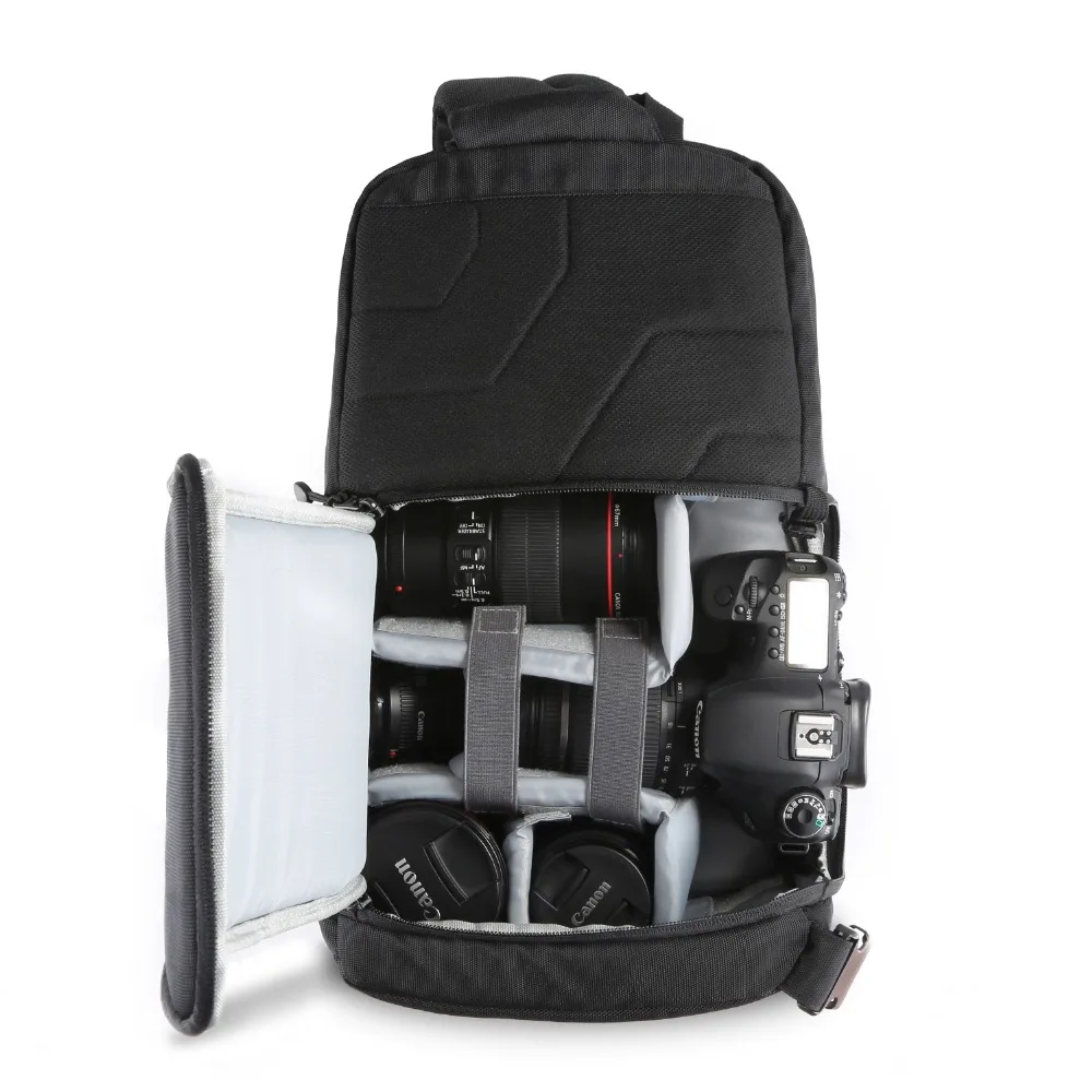 K& F концепция Многофункциональный DSLR камера рюкзак повседневный стиль слинг мессенджер дорожная сумка держатель для штатива iPad+ дождевик