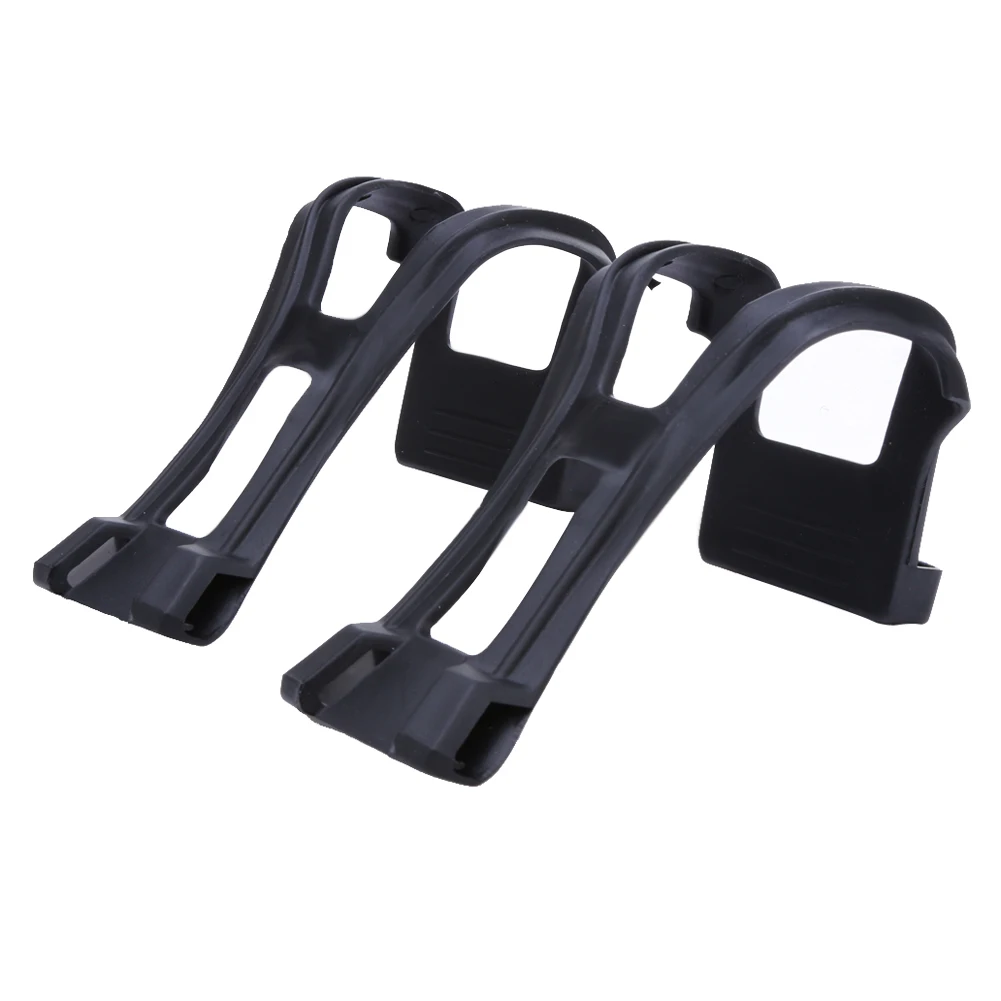 A Pair New Cycling Bicycle Bike Strapless Toe Pedal Clips Half Clips Black UK