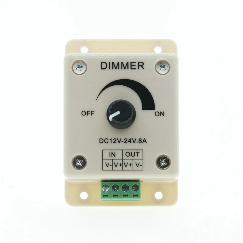 Светодиодный диммер DC12V~ 24V 8A вручную вращения диммер контроллер для Светодиодные ленты