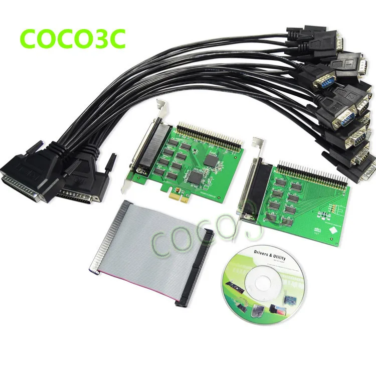 16 Ports Serial PCI Express controller card PCI-e to multi RS-232 DB9 Ports converter for Industrial automation XR17V358 Chipset (8)