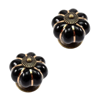

New 12Pcs Pumpkin Zinc Ceramic Door Knobs Drawer Pull Handle Kitchen Cabinet Cupboard Wardrobe