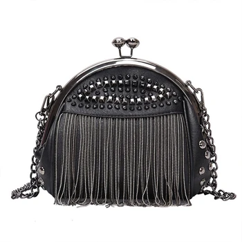 

2019 New Trend Rivet Tassel Fashion Women Shoulder Bag Retro Buckle Design Ladies Messenger Bag Lady Shoulder Bags