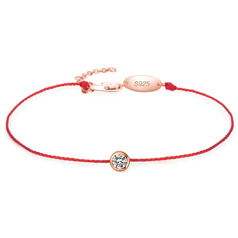

Love Tokens Red Rope Bracelet Copper Plating Rose Gold bracelet For Good Luck