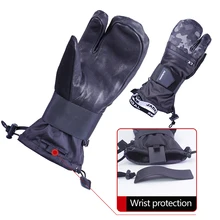 Jackcome водонепроницаемые ветрозащитные кожаные зимние сохраняющие тепло перчатки для катания на лыжах и сноуборде Защитное снаряжение с защитой запястья