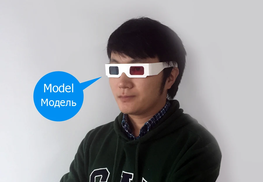 AUN Простой Синий Красный 3D очки для AUN светодиодный проектор