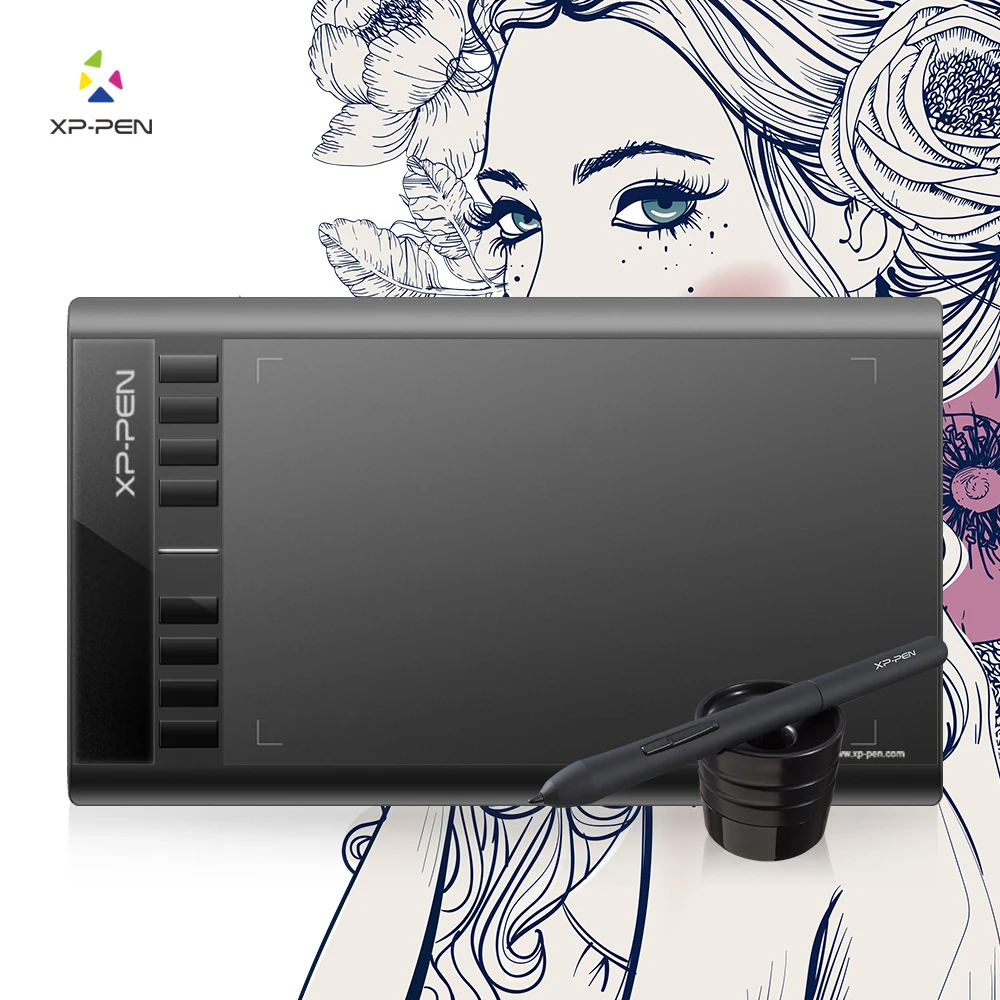 Baratos XP Pen Star 03 tableta digital dibujo gráfico tableta con pluma pasiva sin batería
