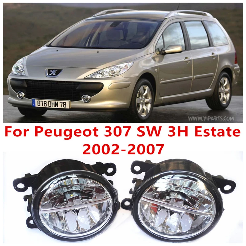 

For Peugeot 307 SW 3H Estate 2002-2007 10W Fog Light LED DRL Daytime Running Lights Car Styling lamps