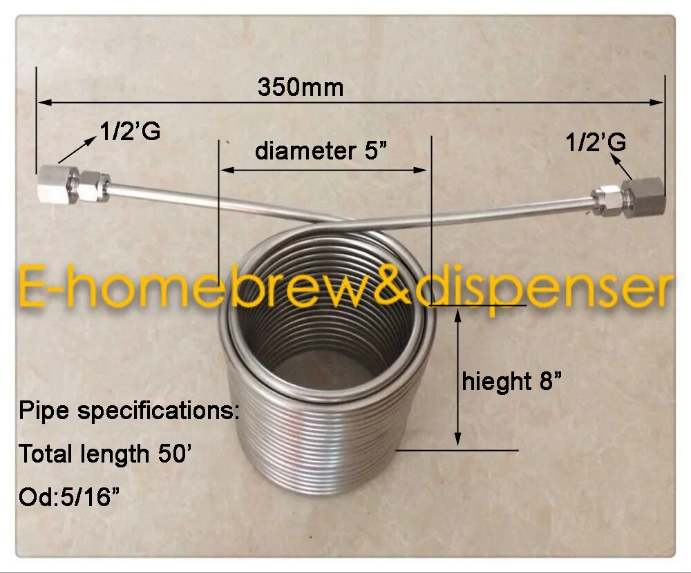 Buy 50' Stainless Steel Coil 5' Diameter double layer