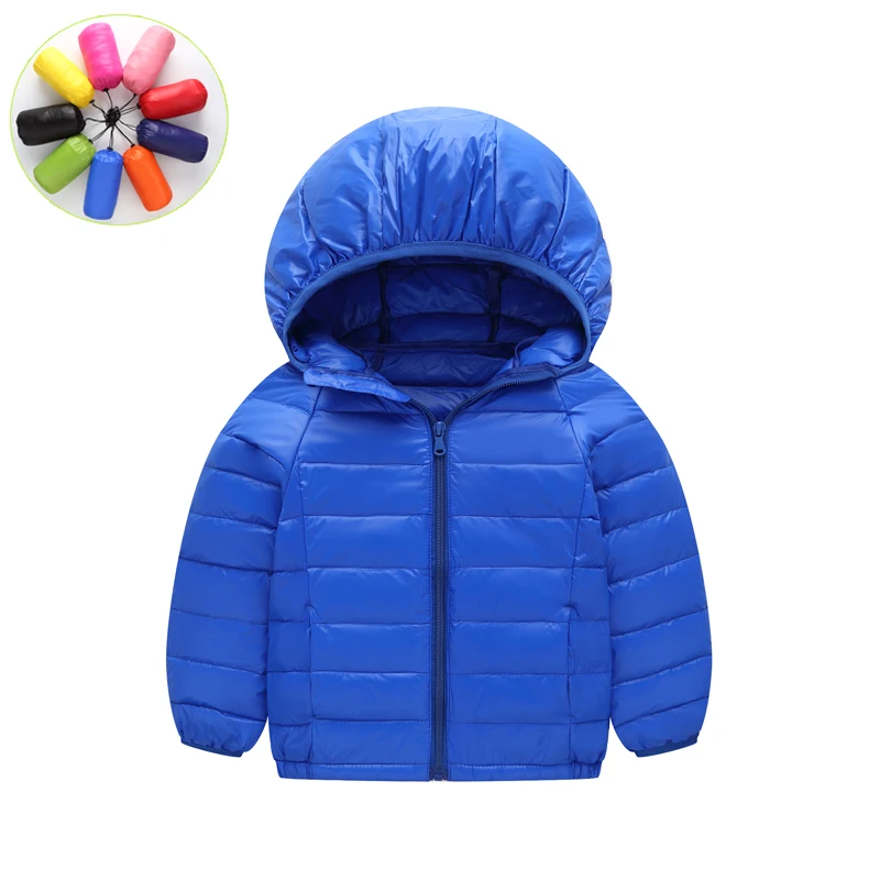 

Boys Girls Light Down Jacket Children Short Down Coat Kids Hooded Solid Parkas Child Outerwear New