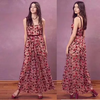 

Dress sxey Wrapped chest dress female summer dress 2018 sarafans vintage embroidery office dress eveving party florai dress