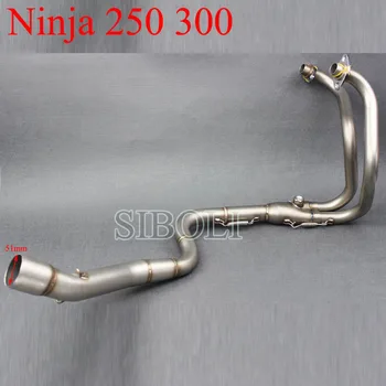 

For Kawasaki Ninja250 250R 300 Motorcycle Slip On Link Pipe Header Tube Without Exhaust Muffler