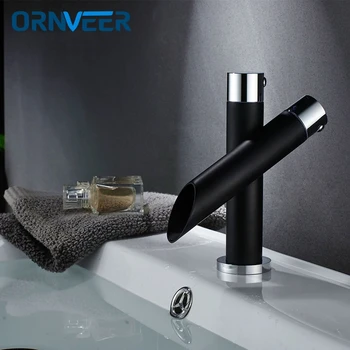 

Bamboo type Basin Faucet Bathroom Black Faucet Painting Finish Basin Sink Tap Mixer Hot & Cold Water Faucet