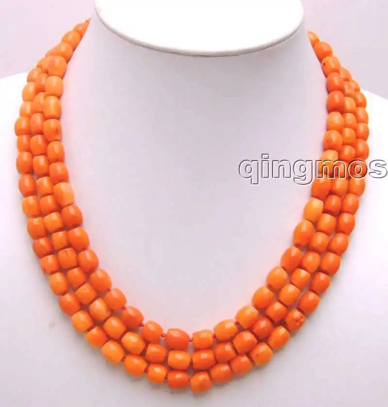 Ожерелье из натурального коралла толщиной 8 5 мм 18 20 дюймов 5774|natural coral| |