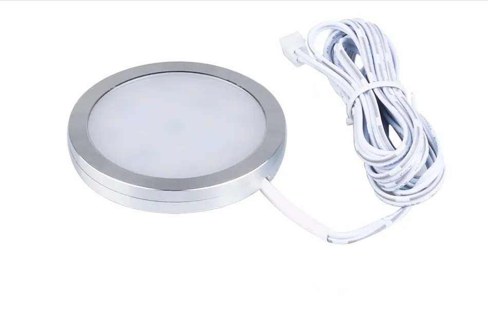 Under Cabinet Lights LED Puck Light Kitchen Round 12V Counter Shelf LED Closet Cupboard Showcase Drawer Wardrobe Indoor Lighting (10)