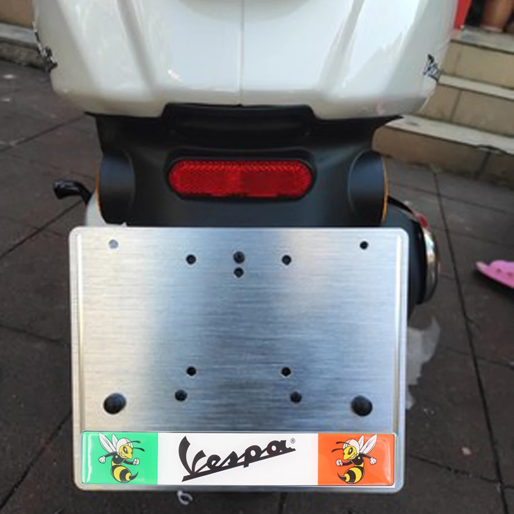 

License Plate Holder for Piaggio VESPA Scooter GTS GTV LX Primavera Sprint PX 50th Anniversary