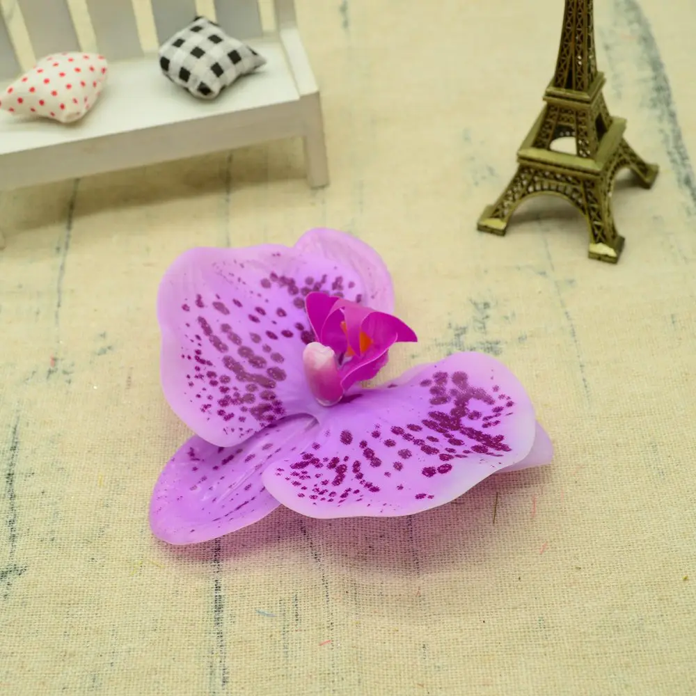 10 см 3D латексная бабочка Орхидея Свадебные украшения дома аксессуары шелковые цветы для скрапбукинга diy подарки искусственные цветы - Цвет: D