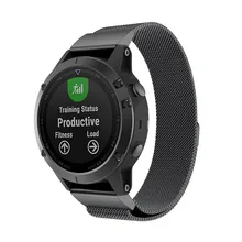 Браслет из нержавеющей стали для часов Garmin Fenix 5/Forerunner 935 магнитный с миланским плетением ремешок на запястье