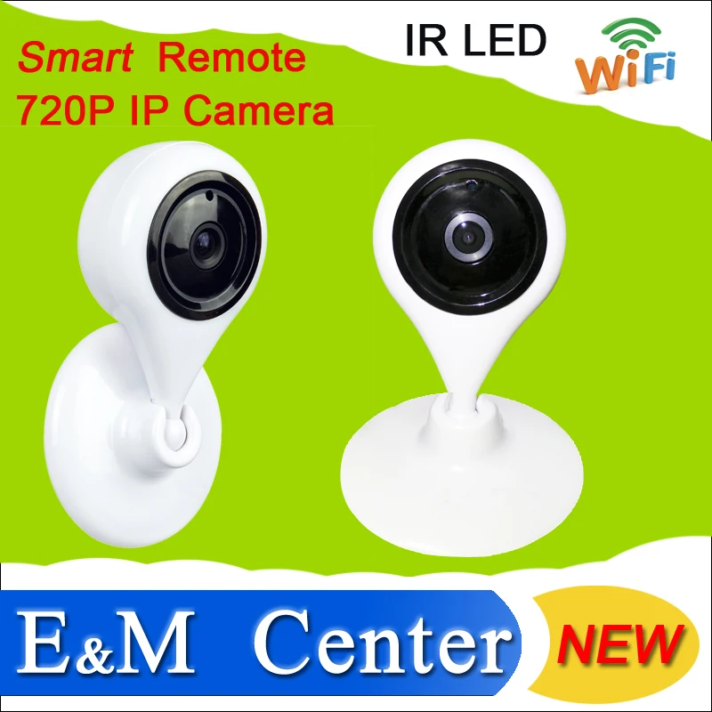 Free shipping HD 720P wireless wifi IP camera indoor H 264 network mini Mic bulit in night vision home Surveillance 720P camera