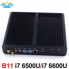Новый 6th Gen Skylake Мини-ПК Core i7 6600U 6500U Max 3.1 ГГц Intel HD Графика 520 микро компьютер HTPC Окна 10 Linux