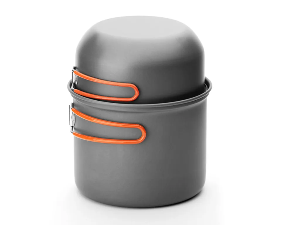 Envío Shipping2-3 personas Camping ollas Set 4in1 plegable cocina utensilios de cocina olla de aleación de aluminio 448G fuego Arce FMC-208