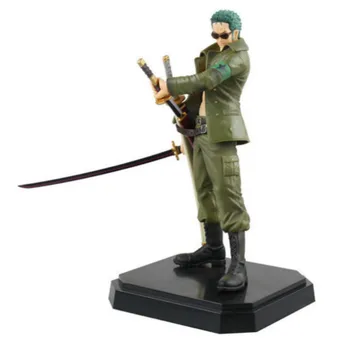 

One Piece 22.5CM Roronoa Zoro Military Armour Camouflage Style Hobbies Anime PVC Action Figures Toys For Children Christmas